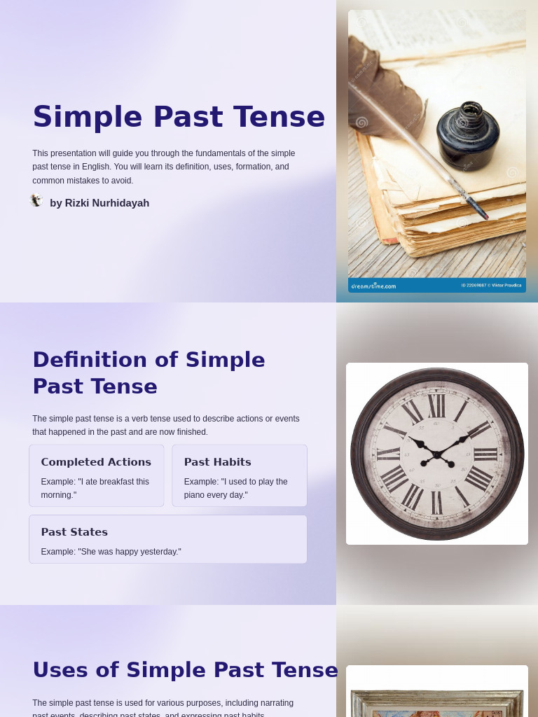 Mastering Simple Past Tense Basics | PDF | Grammatical Tense | Verb