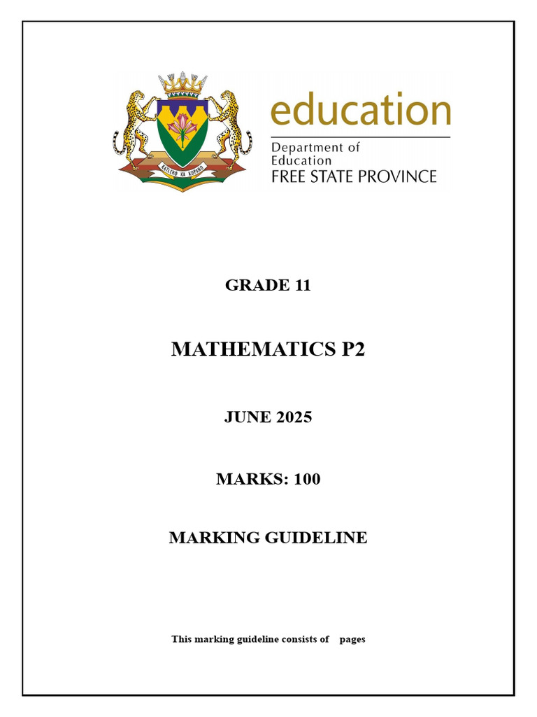 GR 11 p2 June Maths Marking Guideline | PDF | Classical Geometry | Euclid