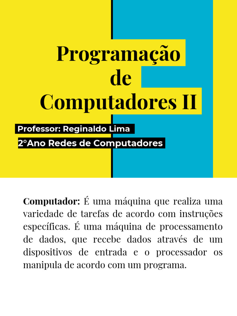 Fundamentos da Programação de Computadores | PDF | Linguagem de ...