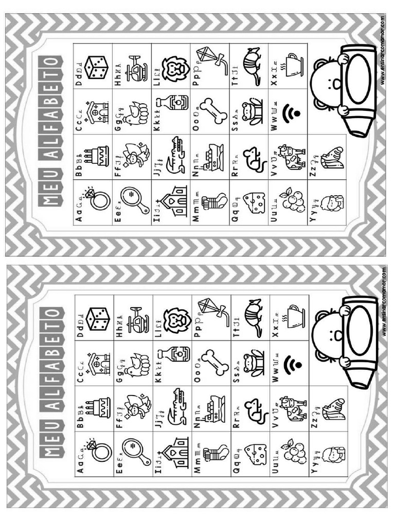 Alfabeto Ilustrado para Caderno | PDF