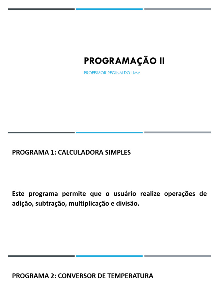 Programas de Lógica em Python | PDF