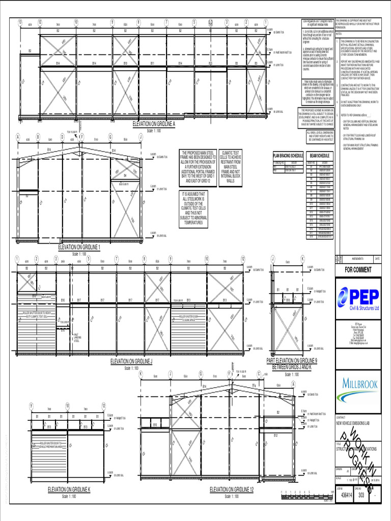 Pep - 141224 - 436414-303!-!structural Framing Elevations | PDF | Civil ...