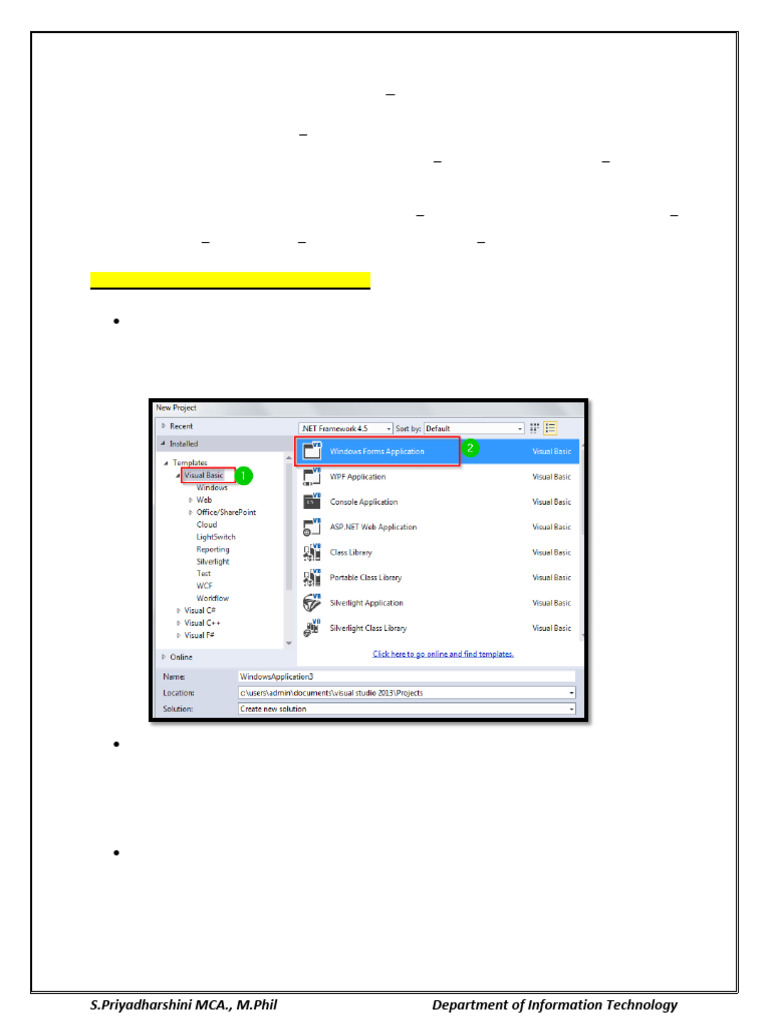 Create Windows Applications with VB.NET | PDF | Window (Computing ...