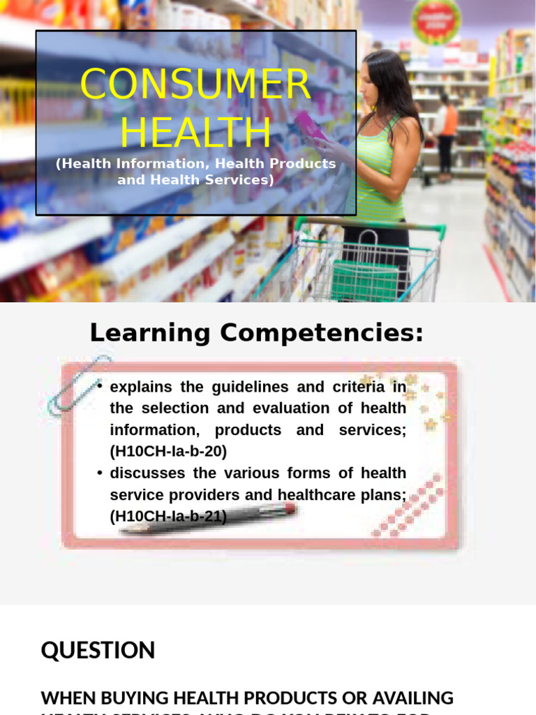 q1 Health10 Consumer Health | PDF