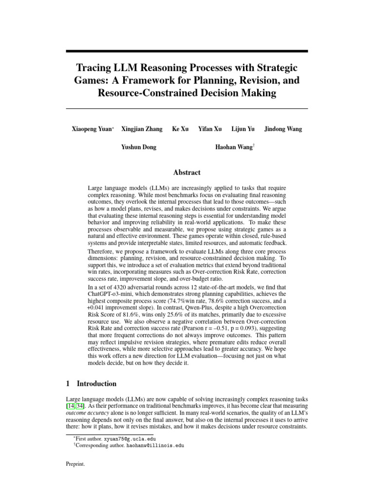 Tracing LLM Reasoning Processes with Strategic Games: A Framework for ...