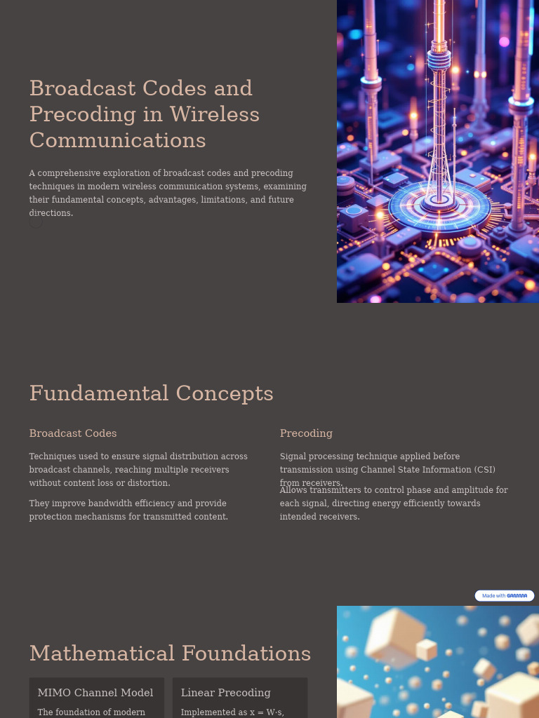Broadcast Codes & Precoding in Wireless | PDF | Mimo ...