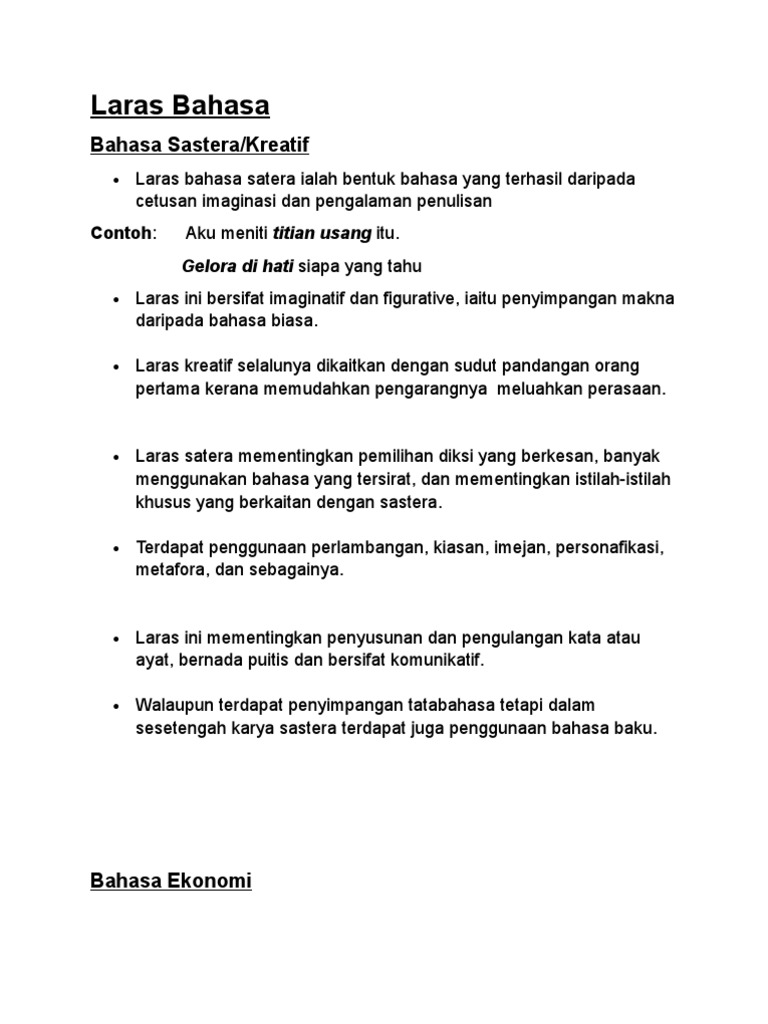 Contoh Ayat Laras Sastera - AnthonyrosCollins