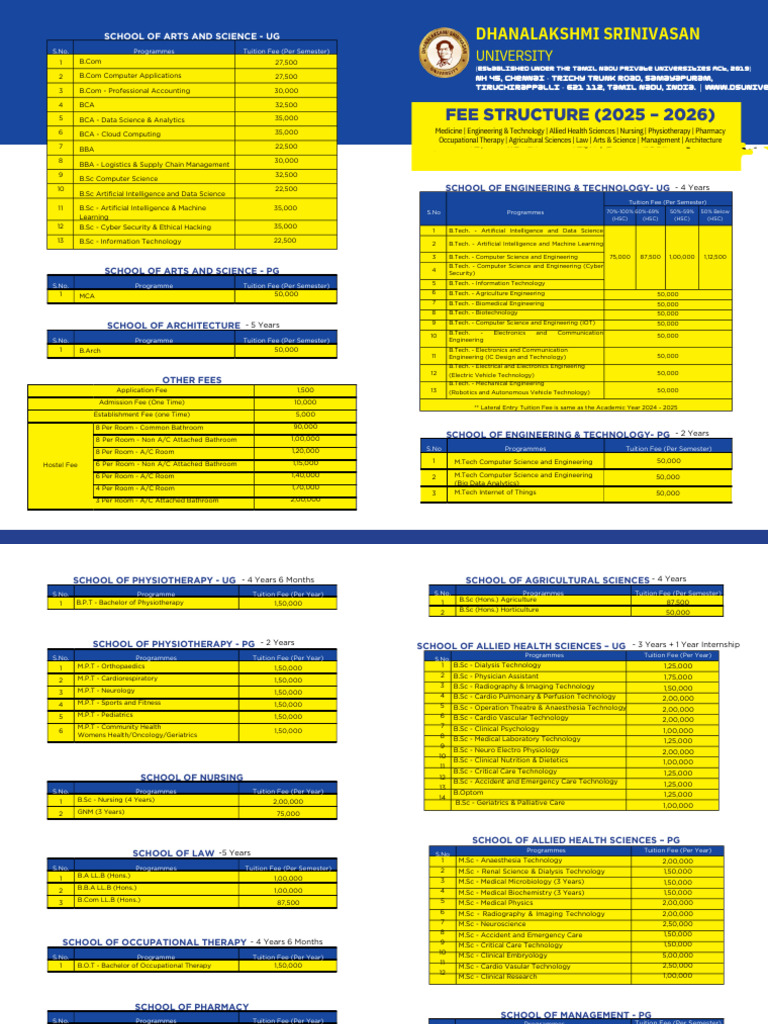 Ds Fees Structure 4 Pages 2025 11 without Intake pdf (3) PDF