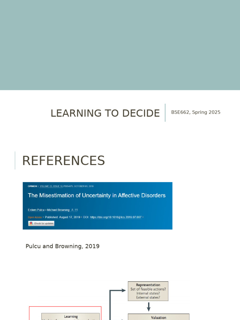 Learning To Decide 2025 | PDF | Reward System | Learning