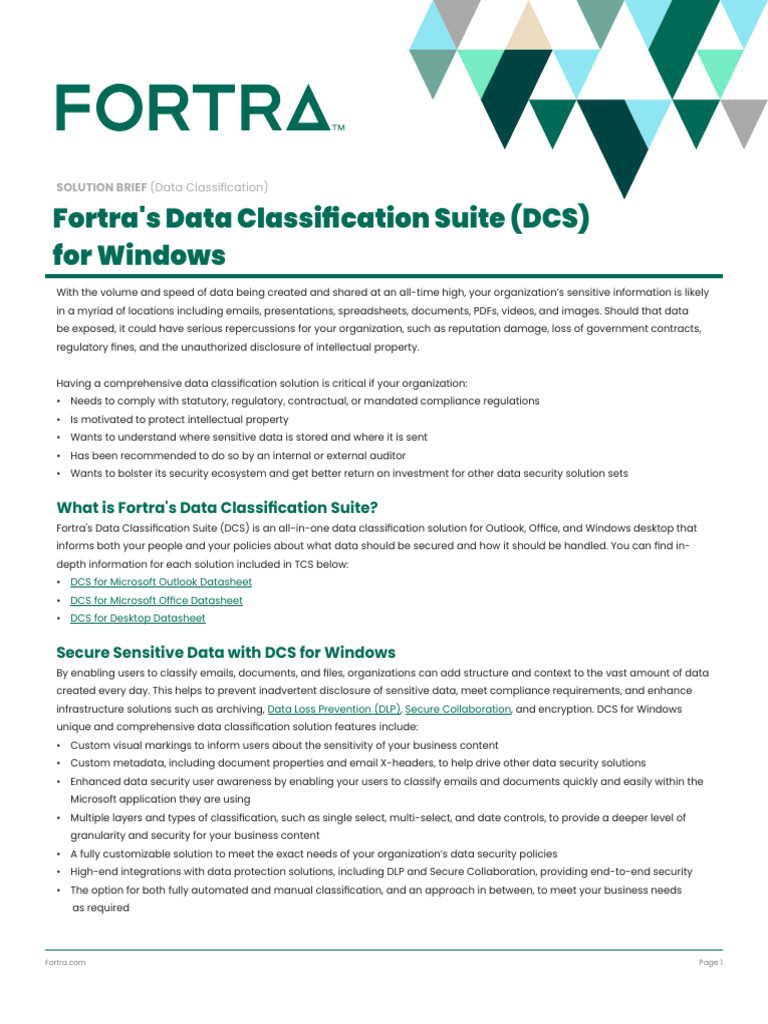 Fortra Data Classification Suite Overview | PDF | Microsoft Outlook ...