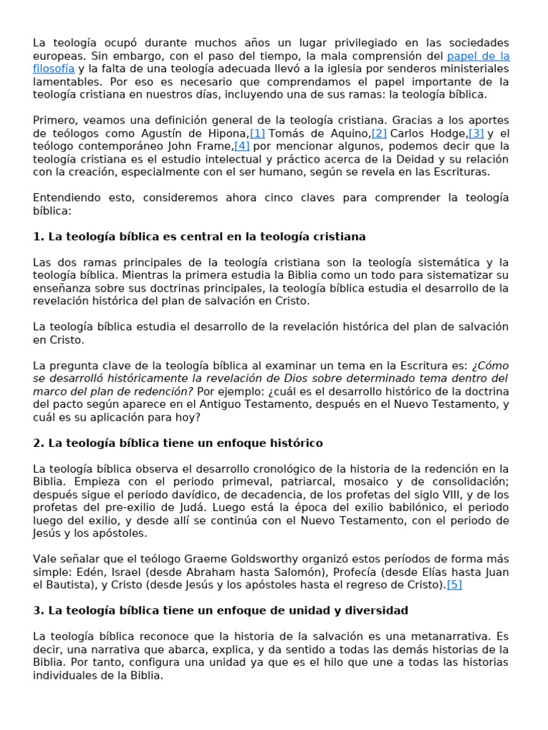 Claves de la Teología Bíblica | PDF | Biblia | Teología