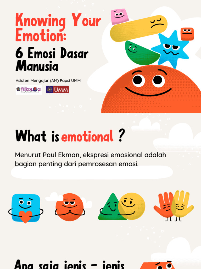 KNOWING YOUR EMOTION 6 Emosi Dasar Kehidupan | PDF