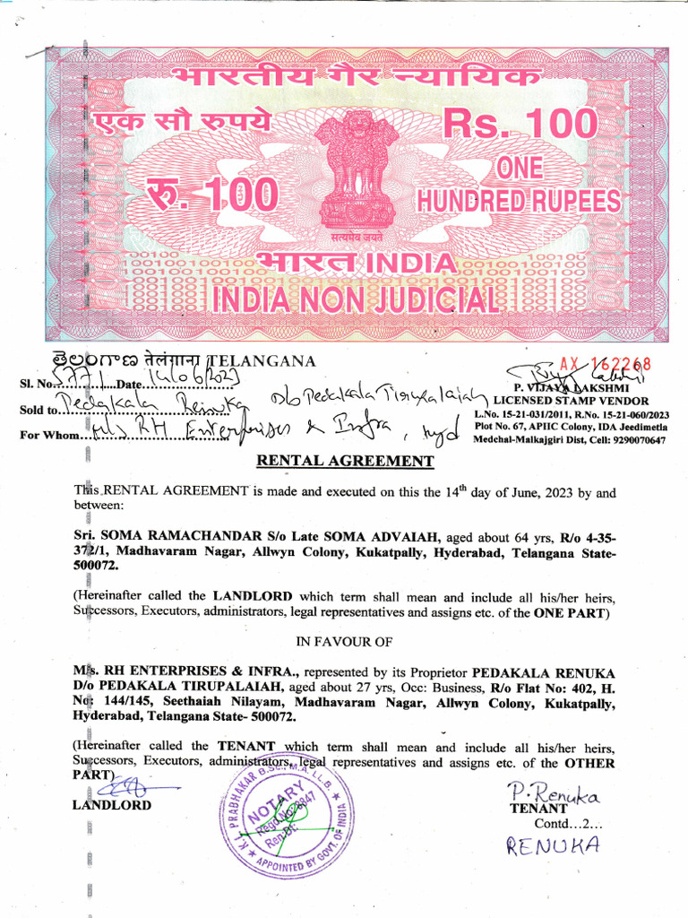 Rental Agreement for Business Use | PDF