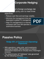 Review of Corporate Hedging Policy