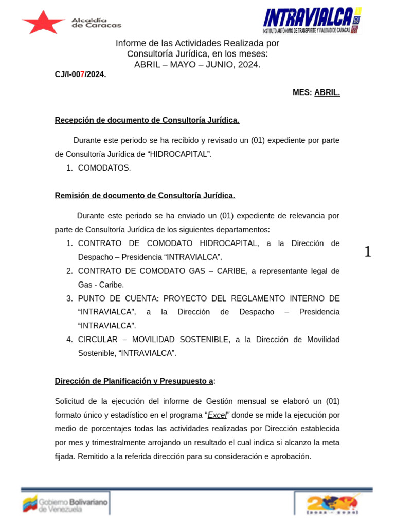 Informe de Gestion 2do Trimestre 2024 | PDF