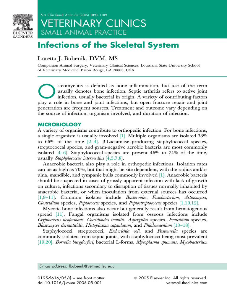 Infectious of The Skeletal System | PDF | Infection | Wound