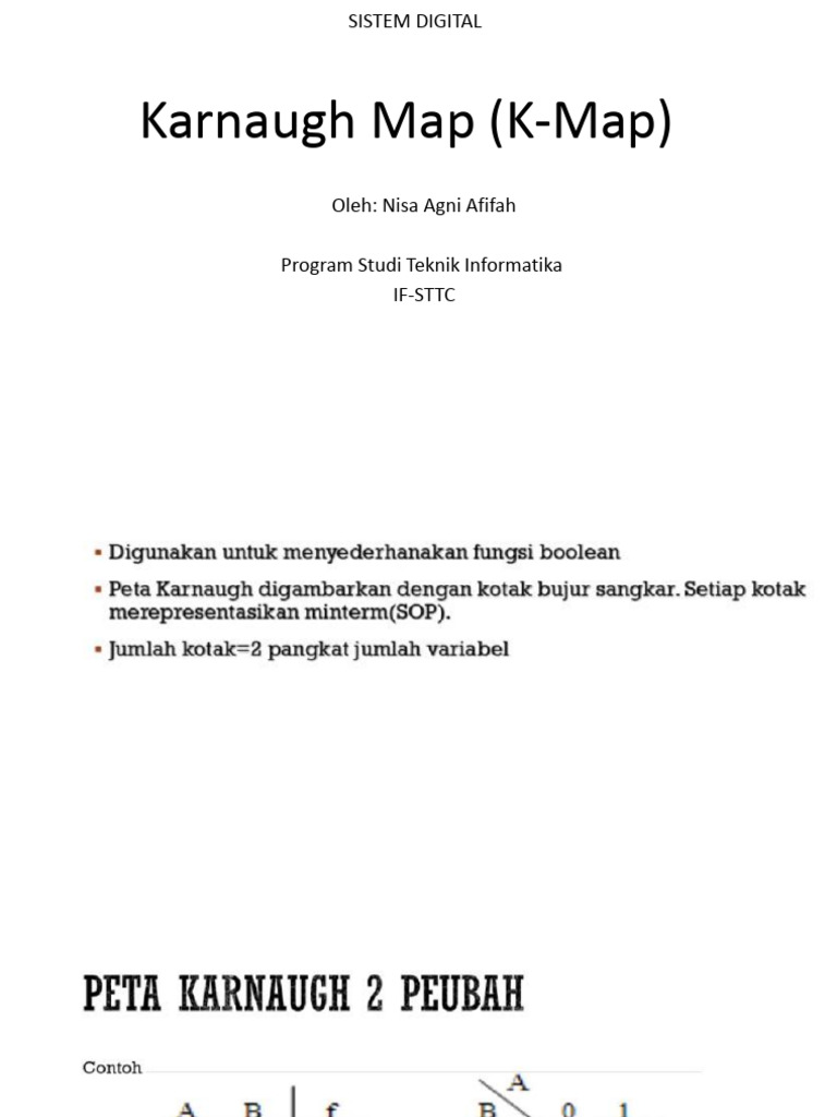 Pertemuan 9 - Karnaugh Map (K-Map) | PDF