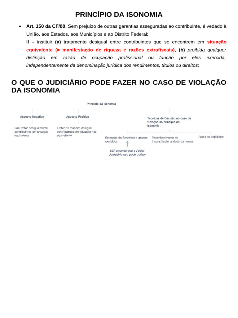 Princípio da Isonomia na CF/88 | PDF