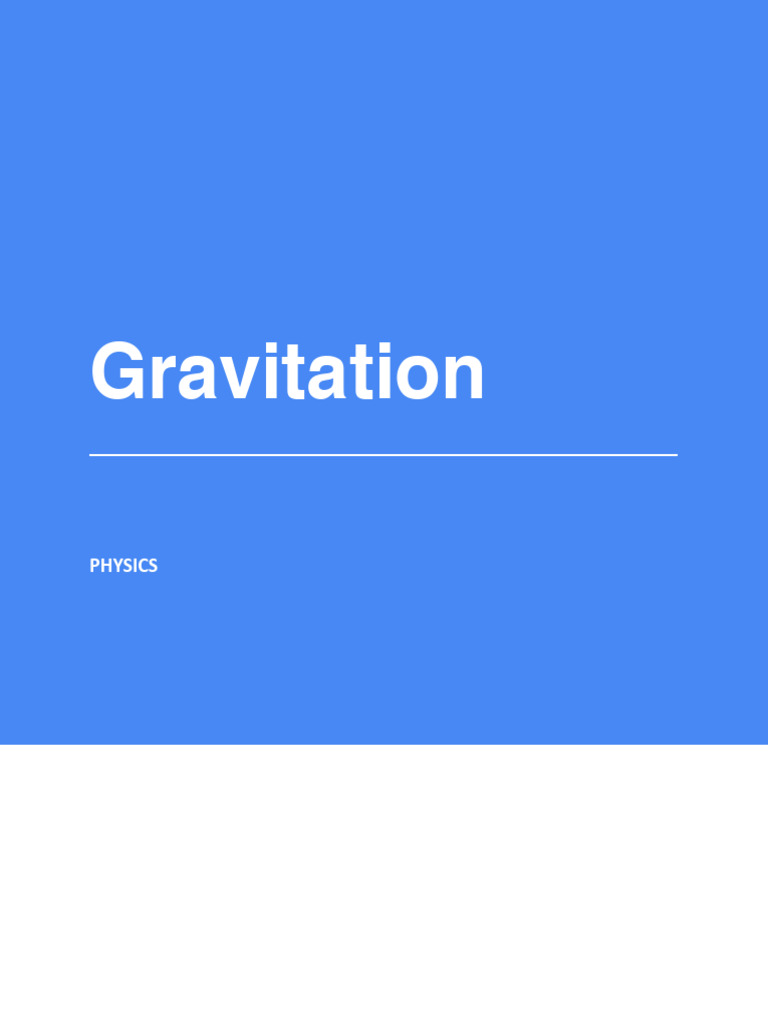Gravitational Force and Acceleration g | PDF | Gravity | Force