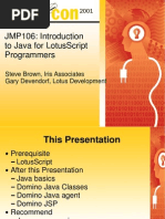 Introduction to Java for Lotus Script Programmers