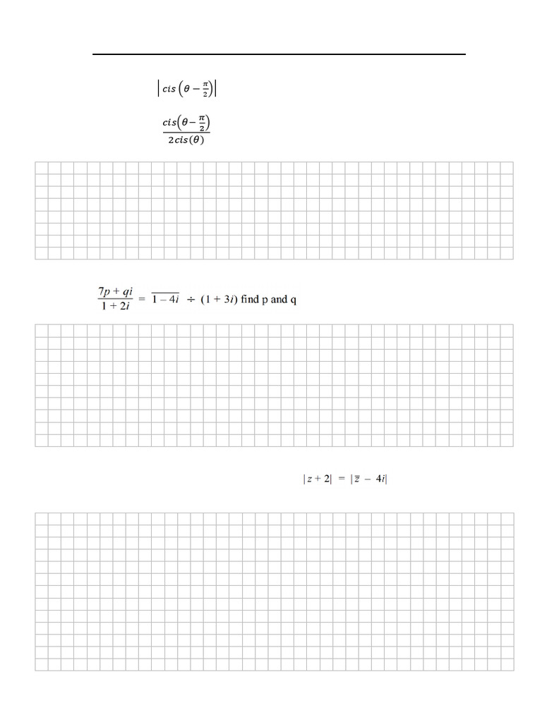 Complex Numbers Practice Questions | PDF | Complex Number ...