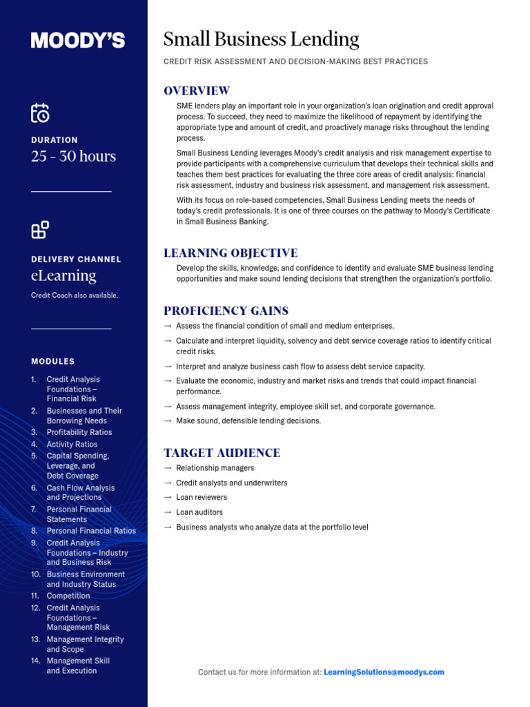 ELearning SBL Product Card | PDF | Loans | Credit
