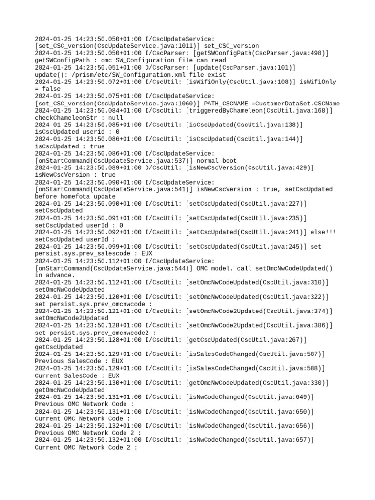 CSC Update Log for January 2024 | PDF | Computing | Telecommunications
