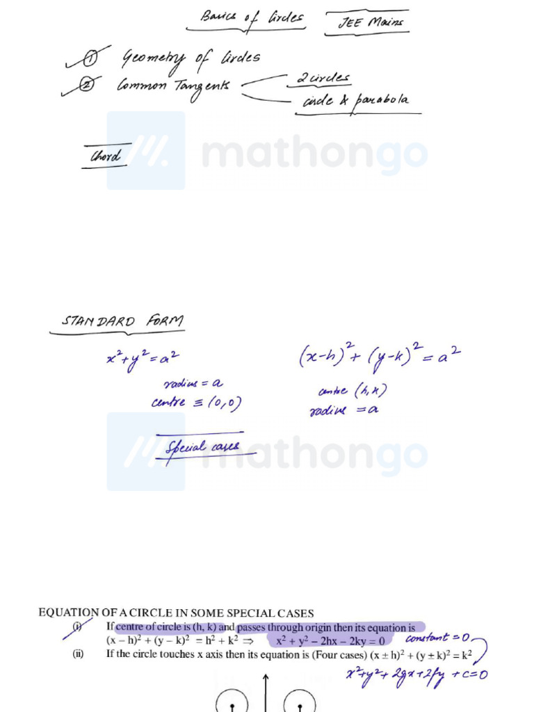 Circle - Concept Lecture | PDF