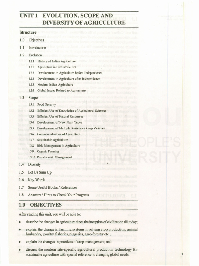 Evolution and Diversity of Agriculture | PDF | Agriculture | Crop Rotation