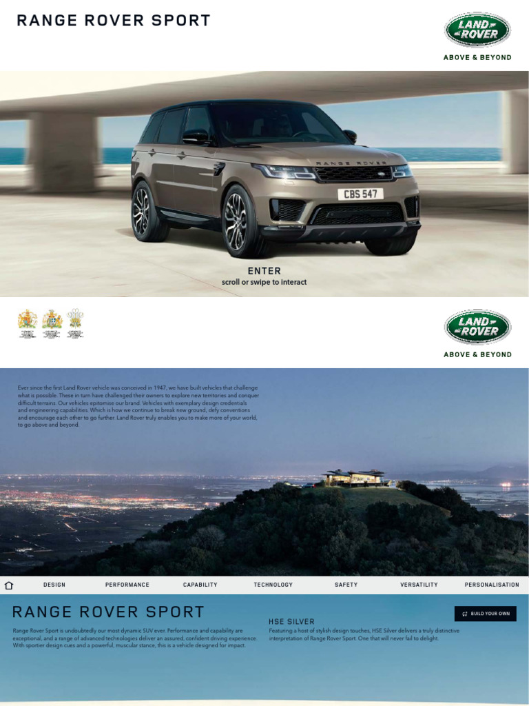 Range Rover Sport: Dynamic Luxury SUV | PDF | Electric Vehicle | Plug ...