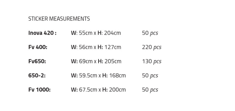 Sticker Size | PDF