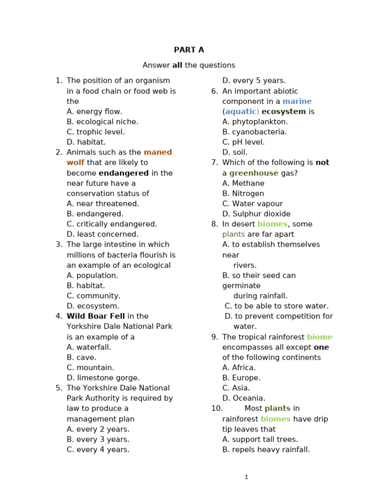 Grade 8 Geography Term 3 Exam Guide | PDF | Ecosystem | Soil