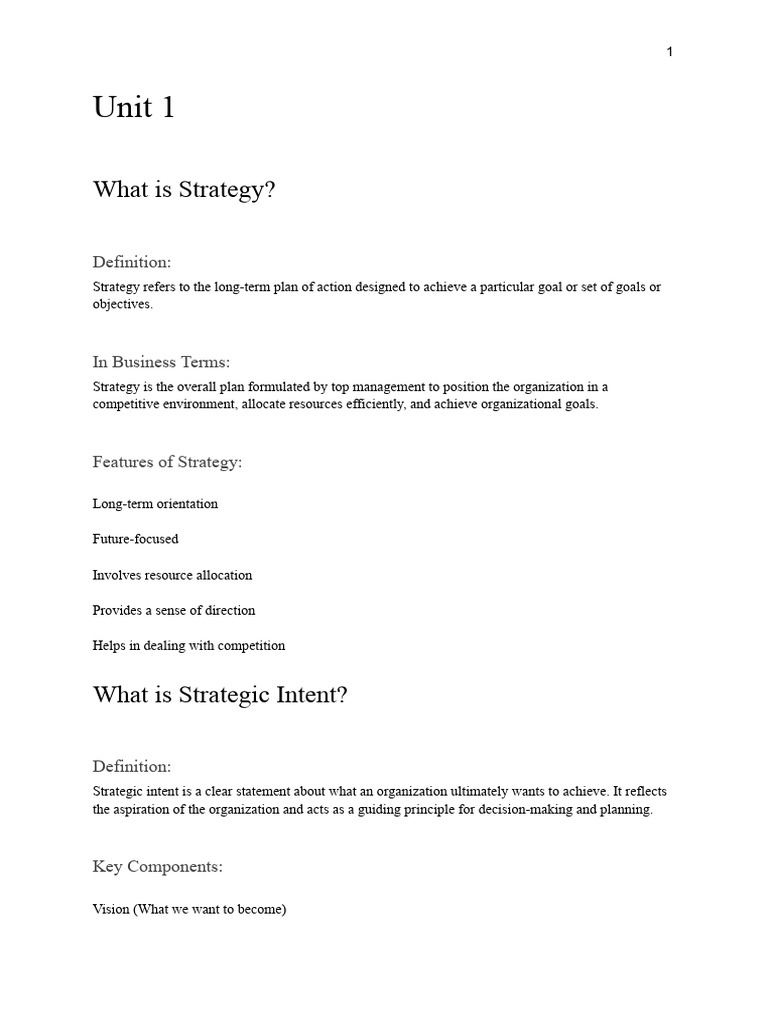 Understanding Business Strategy Essentials | PDF | Strategic Management ...
