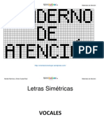 Letras simétricas material atención