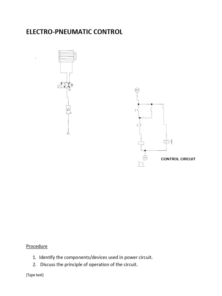 Electro-Pneumatic Control Procedures | PDF | Relay | Programmable Logic ...