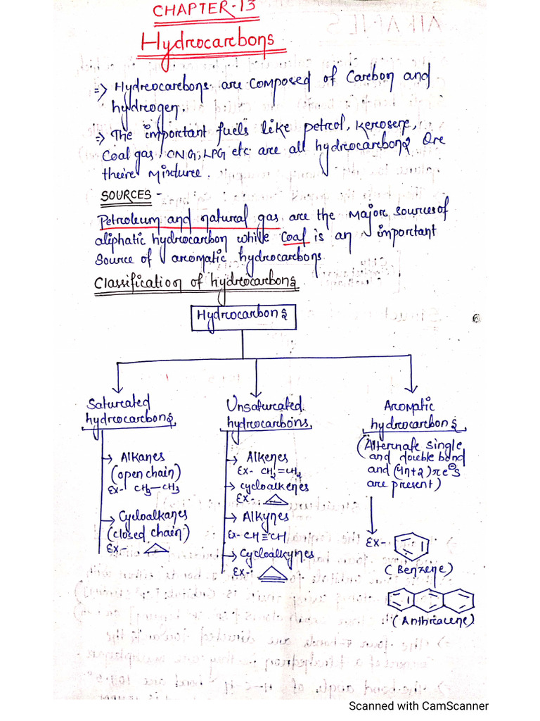 Hydrocarbon Notes | PDF