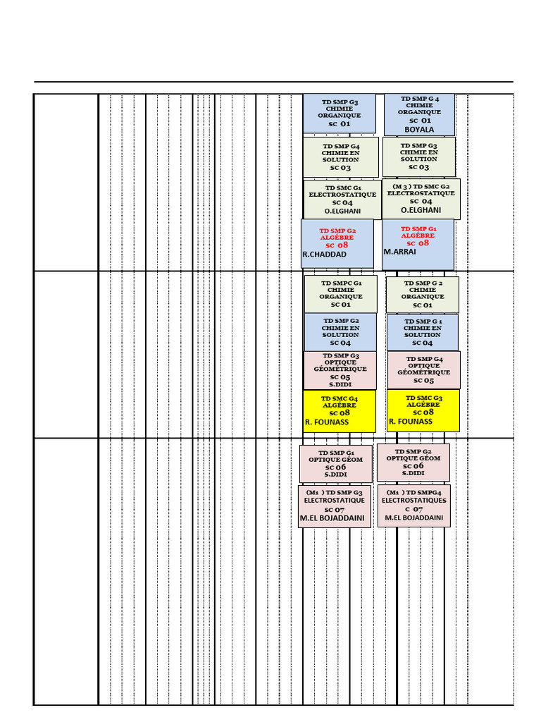 Emploi du temps 2024-2025 Nador | PDF
