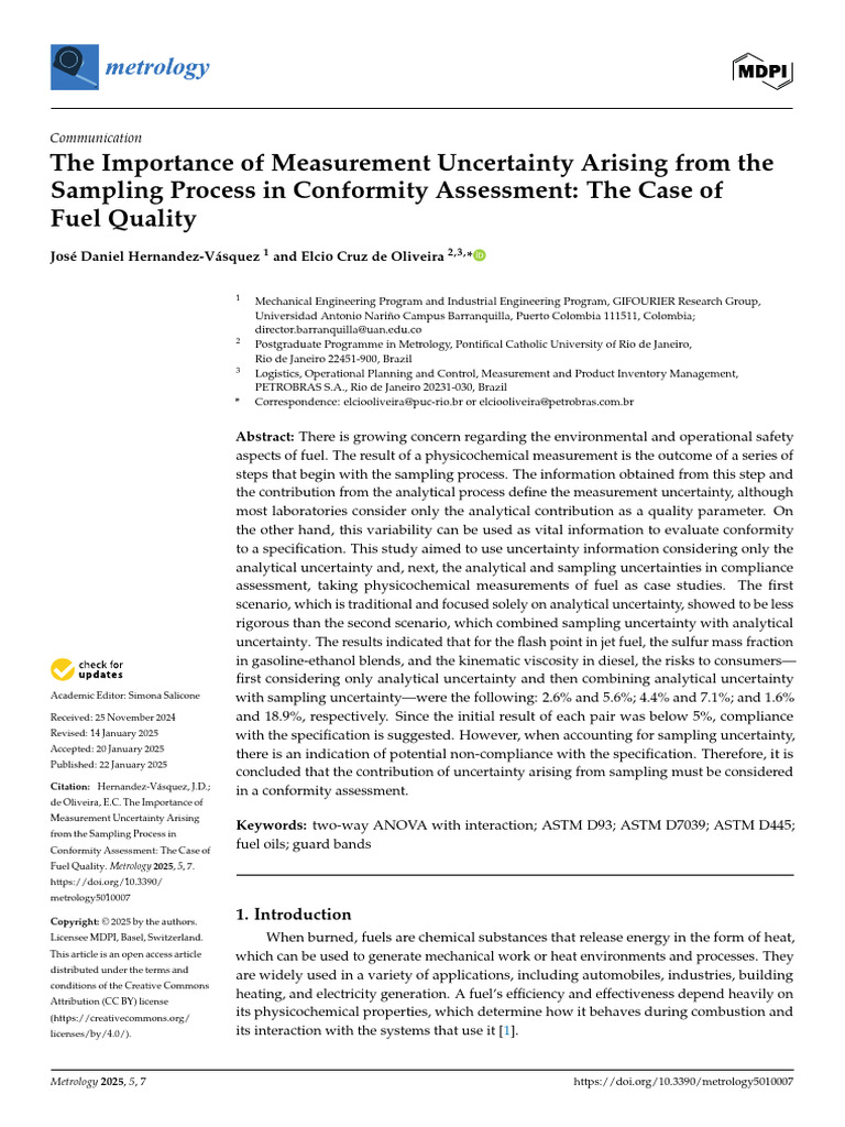 metrology 05 00007 PDF Air Pollution Analysis Of Variance