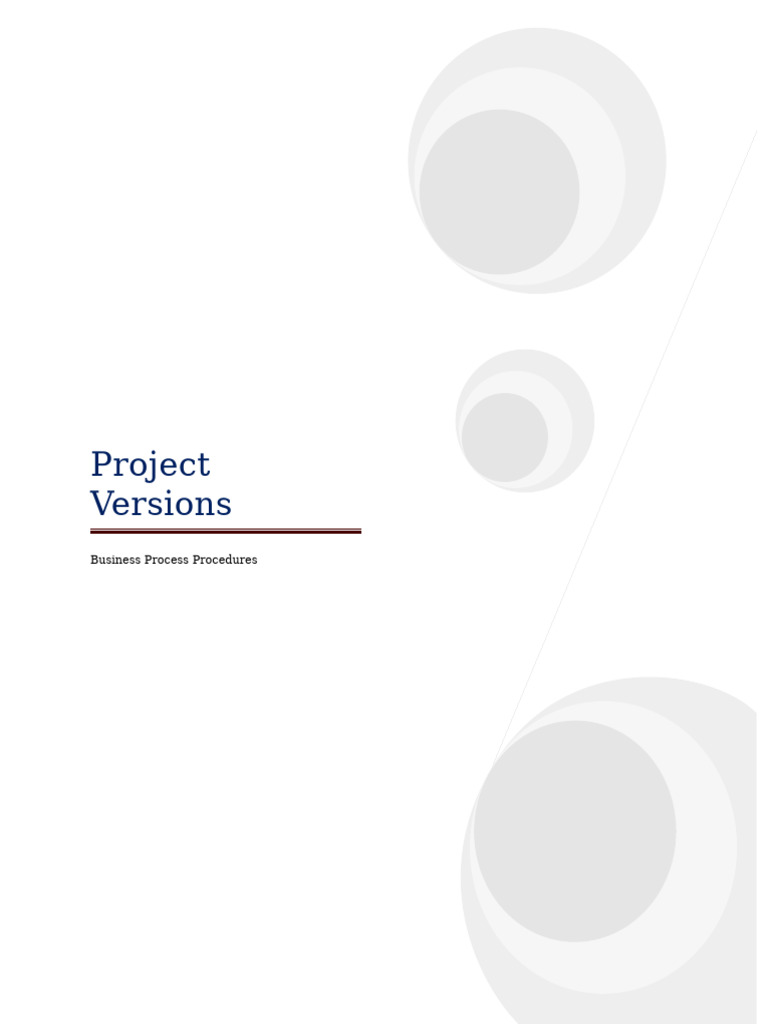Project Version Management Procedures | PDF | Simulation | Software
