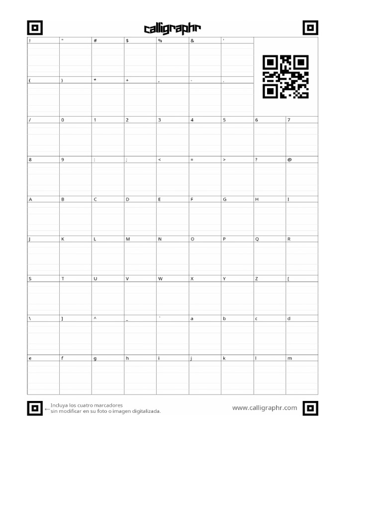 Calligraphr Template | PDF
