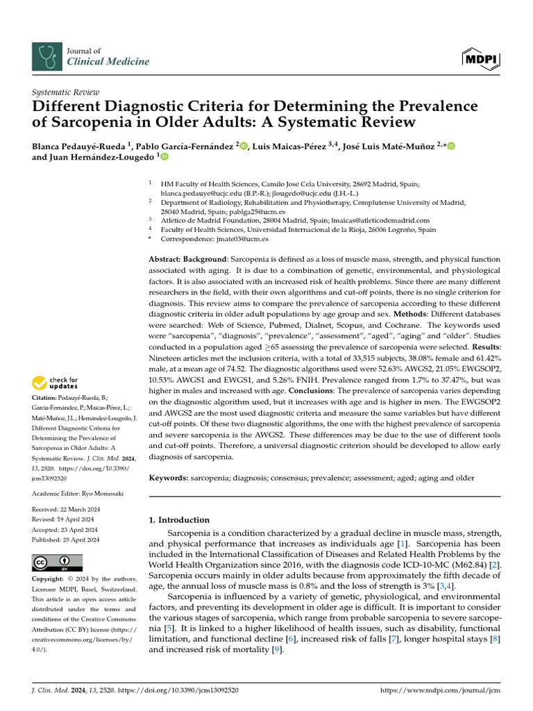 Different Diagnostic Criteria For Determining The Prevalence of ...
