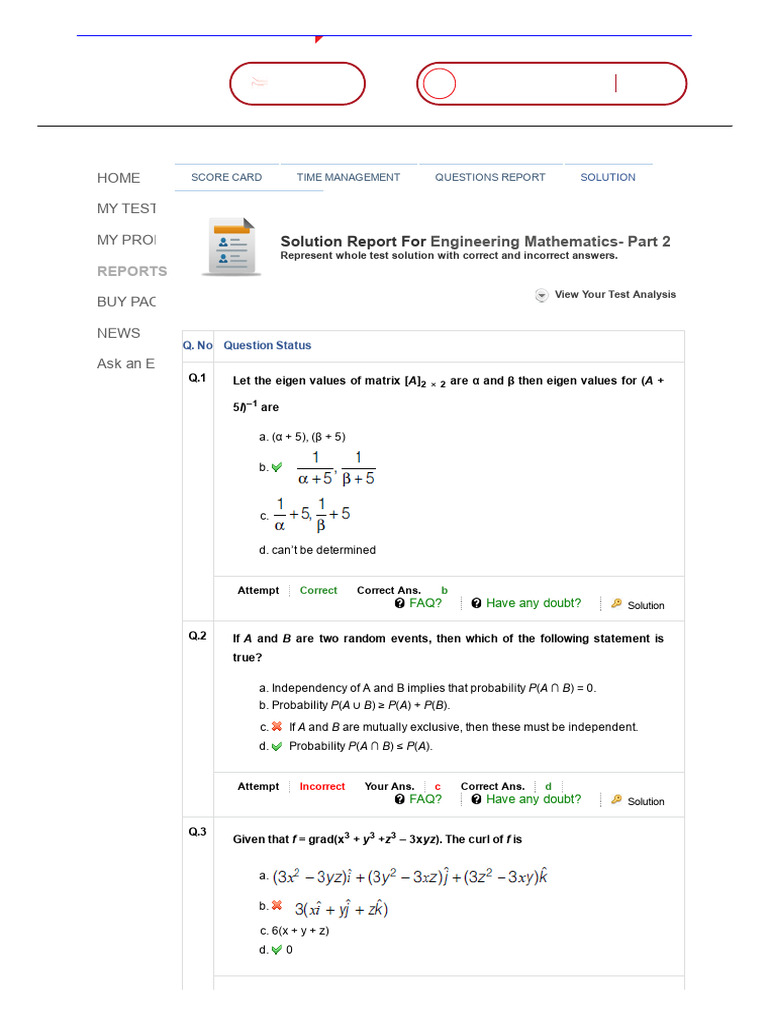 EC Made Easy Test Series Engineering Mathematics Part 2 | PDF | Vector ...