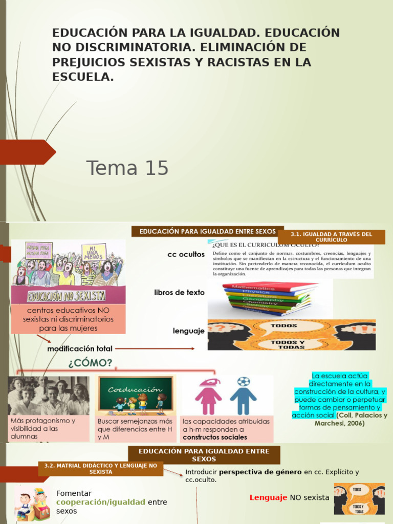 TEMA 15. Micro | PDF | Sexismo | Igualdad de género