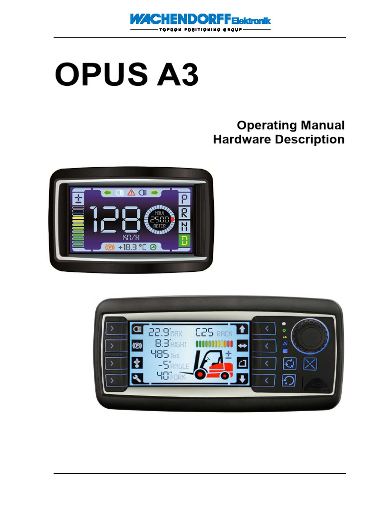 OPUS A3 Operating Manual Overview | PDF | Usb | Electrical Connector