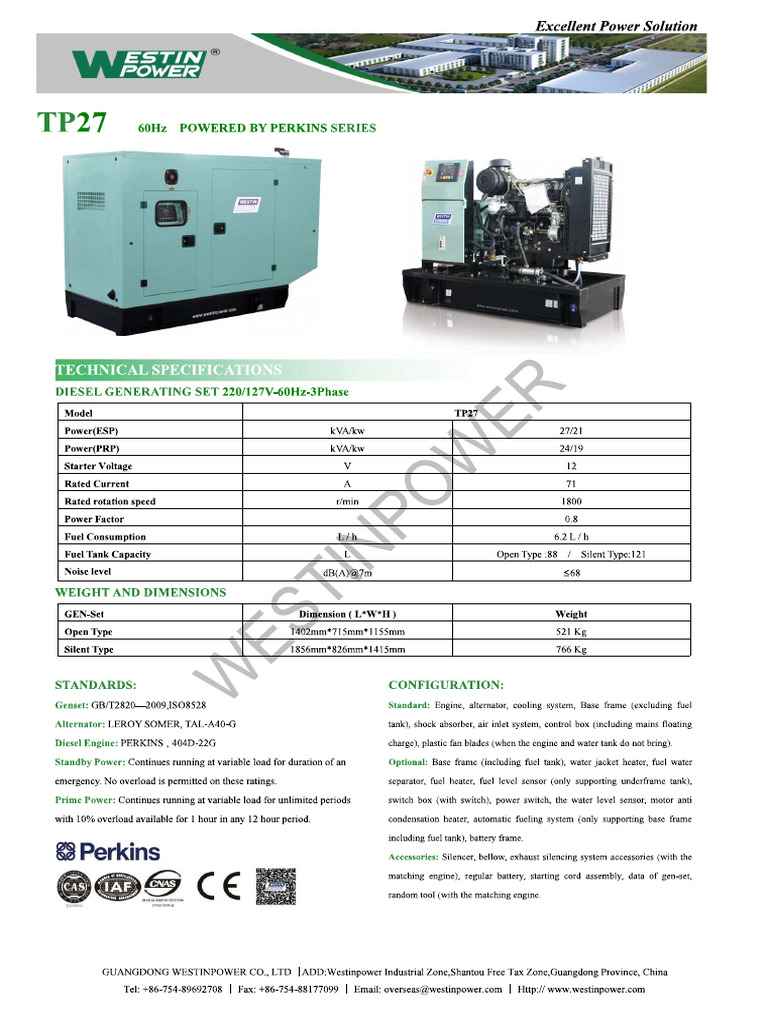 Planta Electrica TP27 | PDF