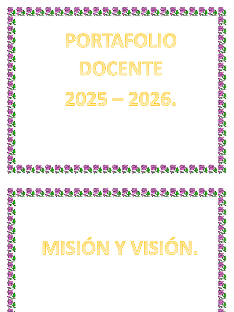 Cronograma de Portafolio Docente 2025 | PDF