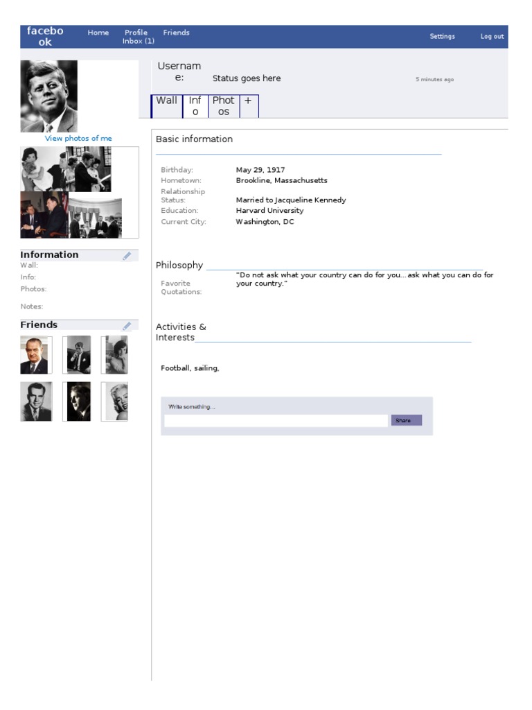 Example of Facebook | PDF | Politics | Sports & Recreation