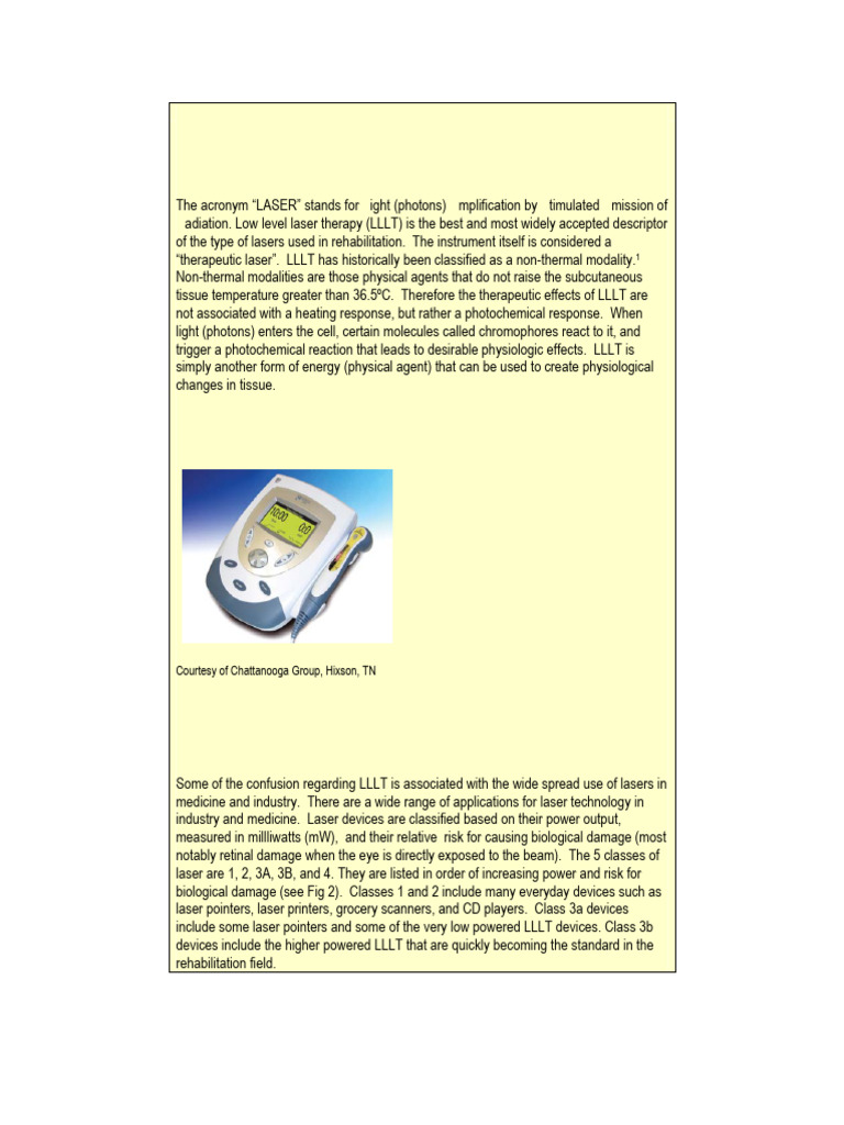 Understanding Low Level Laser Therapy | PDF | Laser | Electromagnetic ...