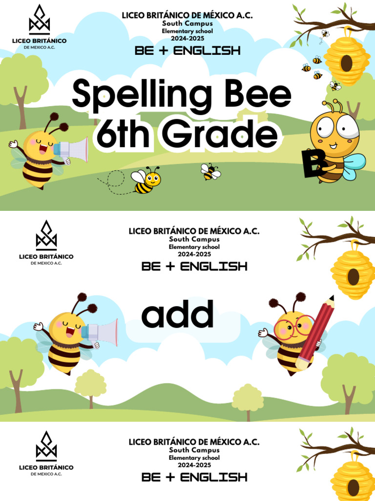 Spelling Bee 6to Grado Liceo Británico | PDF