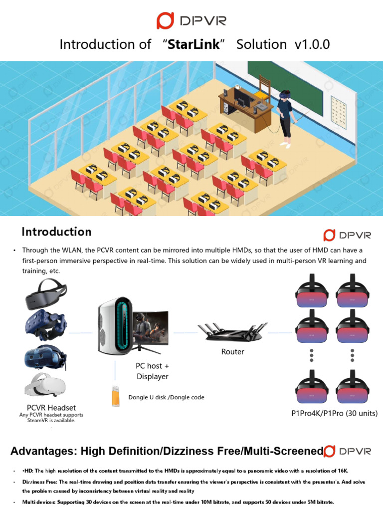 StarLink VR Solution Overview | PDF | Virtual Reality | Personal Computers